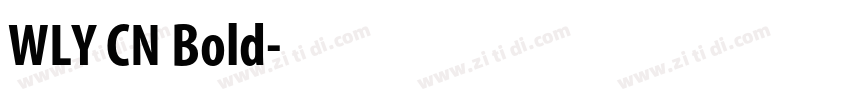 WLY CN Bold字体转换